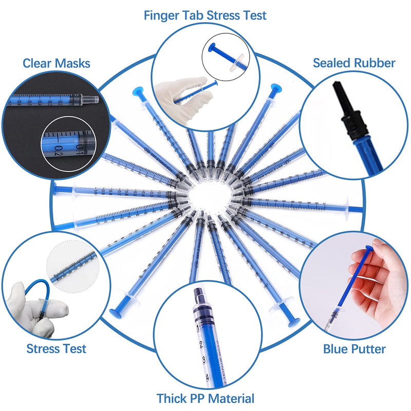 Pack of 18 1 ml Syringes, Plastic Syringes with Caps, Oil Dispensing Syringes, No Needle, Colostrum Syringe, Sterile Individual Packaging for Liquid Measurement of Pets, Scientific Laboratories 18 pieces, 1 ml