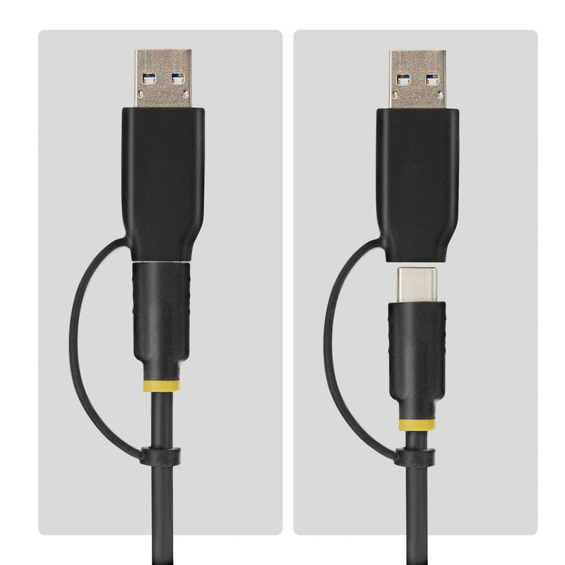 StarTech USB-C/A to M.2 NVMe and 2.5/3.5in SATA Adapter (USB31CSAT3M2E) | Tool-free external SSD hard drive reader, B+M/M-key, PCIe Gen4 NVMe, SATA III 6Gbps, Power adapter, M.2 SATA not supported NVMe &SATA