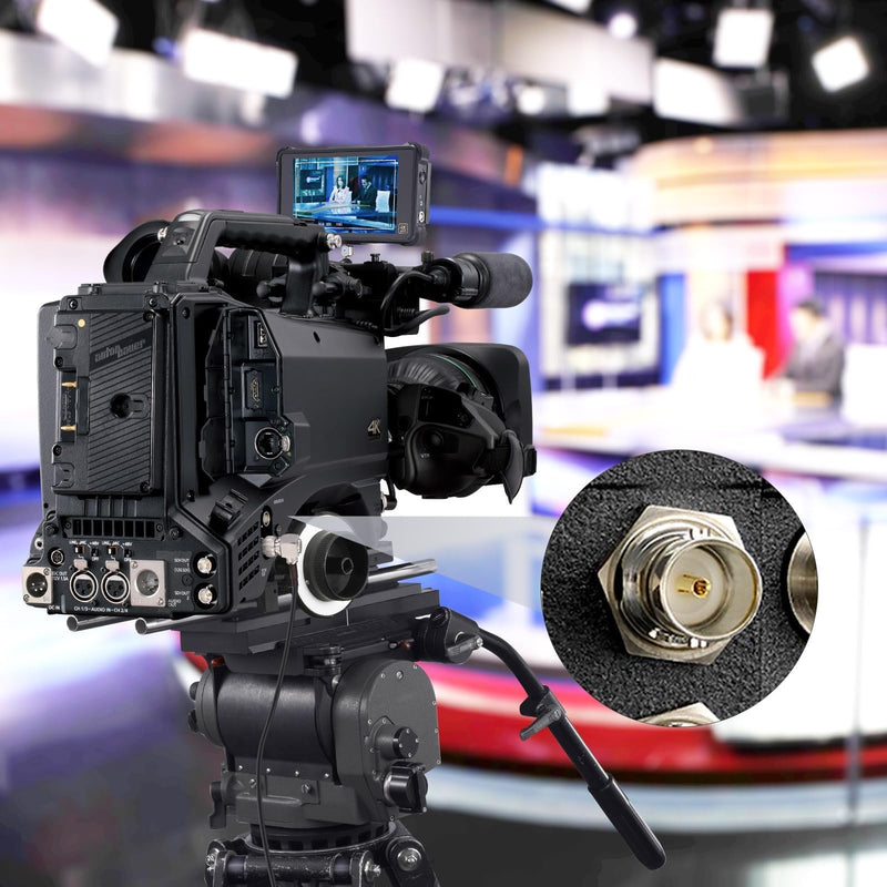 Superbat 3G/6G SDI Cable 15ft BNC Male to Male Belden 1855A Cable 75 ohm Right Angle SDI Cord Support HD-SDI/3G-SDI/4K/6K Video for Blackmagic Converter Monitor Switch Camera 16ft 1pcs right angle to right angle
