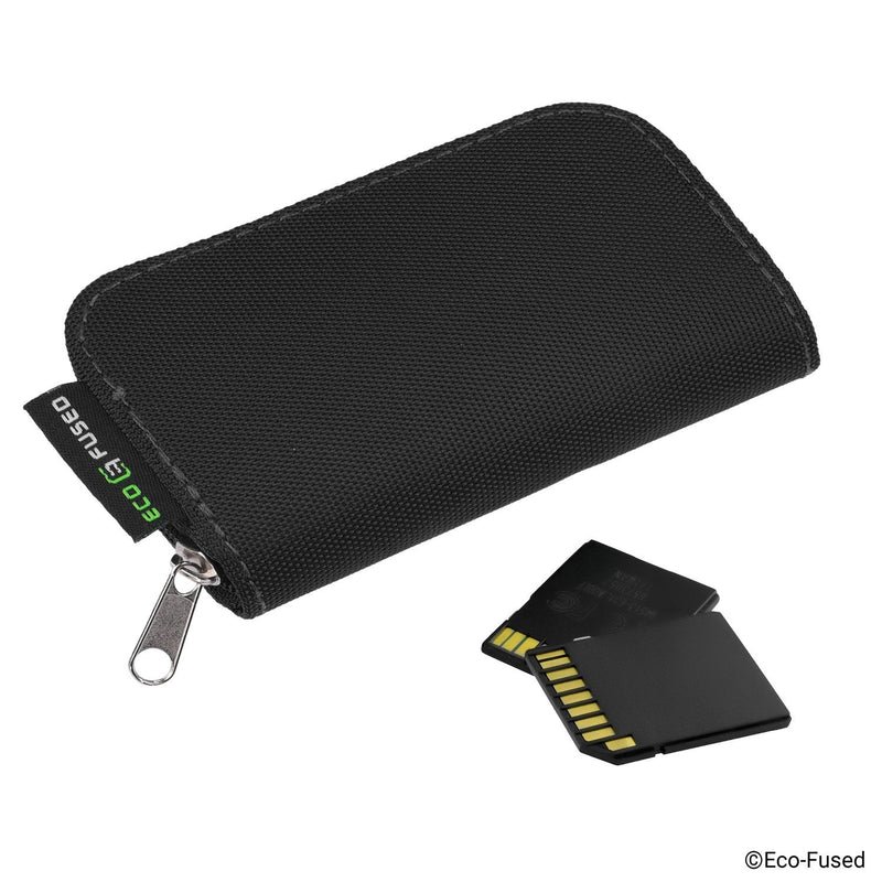 Eco-Fused Memory Card Carrying Case - Suitable for SDHC and SD Cards - 8 Pages and 22 Slots - ECO-FUSED Microfiber Cleaning Cloth Included - 2 Pack