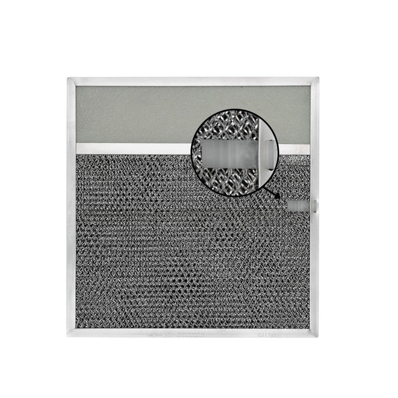 American Metal Filter Company RLP1102 Aluminum and Carbon Lens Range Hood Filter -11 1/2" x 11 3/4" x 3/8" - with 3-1/2" Lens