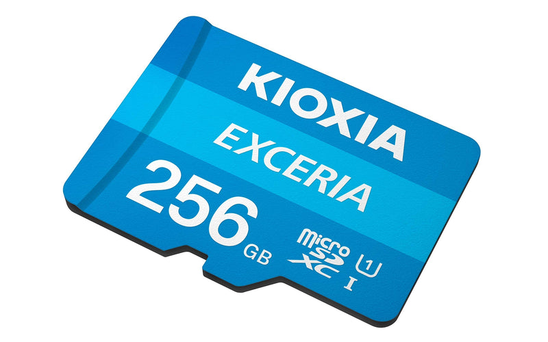 Kioxia 256GB microSD Exceria Flash Memory Card w/Adapter U1 R100 C10 Full HD High Read Speed 100MB/s LMEX1L256GG2