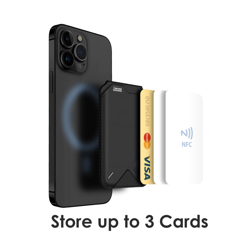 Aulumu G02 [2-in-1] Magnetic Wallet &Stand, Compatible with MagSafe, Adjustable Stand, Open ID Window, Magnetic Phone Wallet Stick on for iPhone 14/13/12 Series Black 【2nd Generation】 NEW