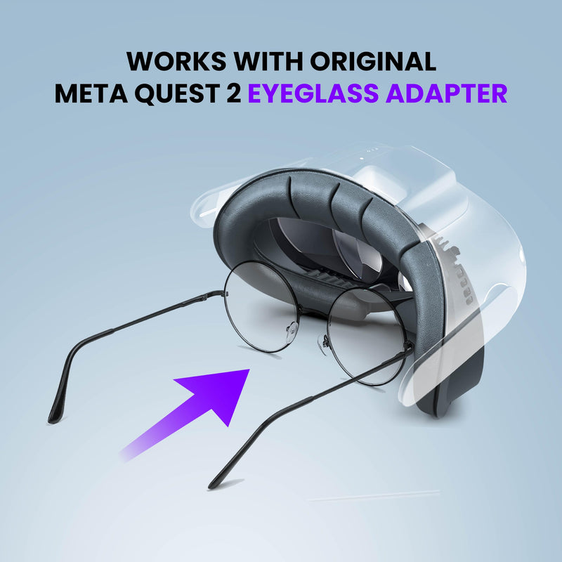 Alpatronix Cooling Facial Interface Compatible with Meta Oculus Quest 2 with 2 Cooling Liquid Gel Soft Face Pads No Fan/No Dry Eye, Lightweight Oculus Quest 2 Accessories.