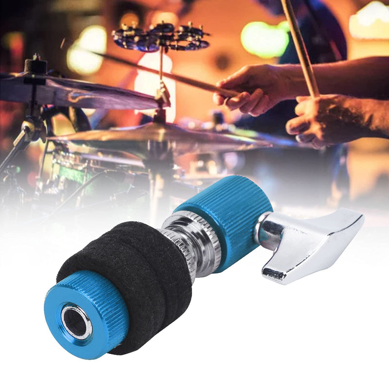 LiebeWH Hi‑Hat Clutch, Aluminum Alloy Jazz Drum Cymbal Rack Holder Instrument Playing Accessories with Self Locking Knob(blue) blue