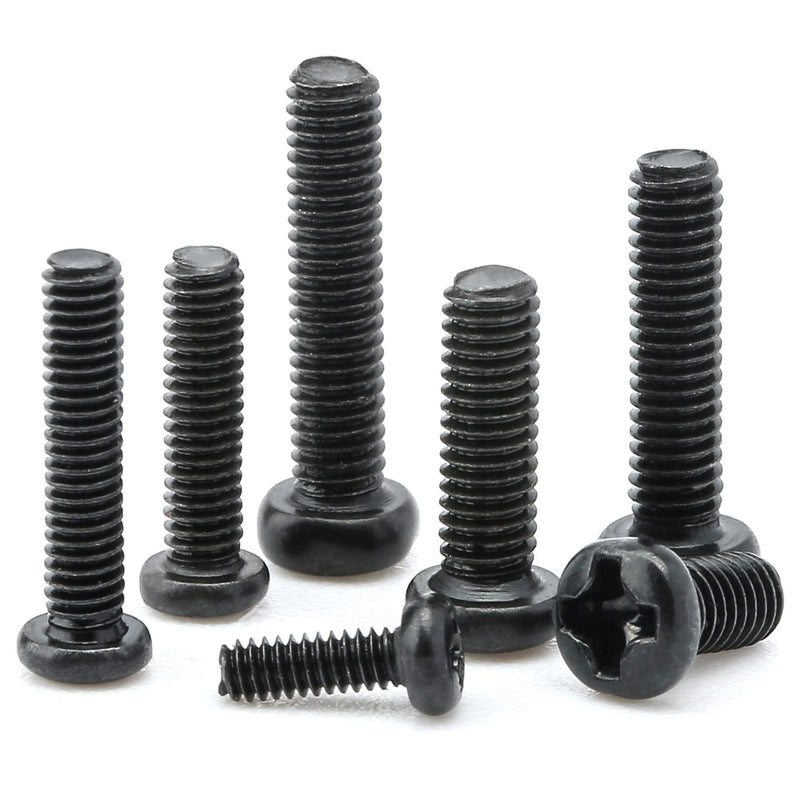 NINDEJIN 650 pcs M1.4 M1.7 M2 M2.5 M3 Round Pan Head Laptop Mini Screw Kit | Carbon Steel, Laptop Computer Screw, for Repairing Most Computers, for Sports Equipment; Lawnmowers; Blowers, Mini Screw Set