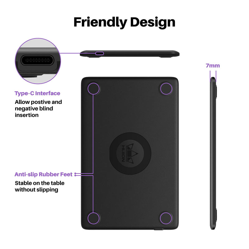 HUION H420X OSU Tablet Graphic Drawing Tablet with 8192 Levels Pressure Battery-free Stylus, 4.17x2.6 inch Digital Drawing Tablet Compatible with Window/Mac/Linux/Android for OSU Game, Online Teaching