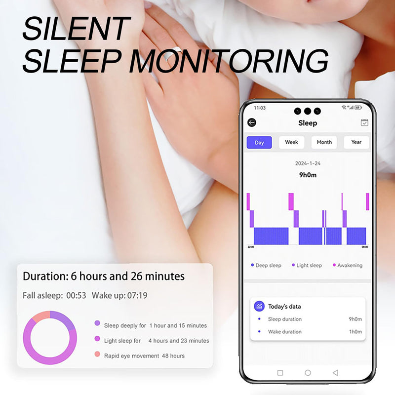 Smart Rings for Men Women Health Ring Heart Rate Monitor Sleep Rings NFC Control Family Care Exercise Activity Tracker Pedometer Step Counter Smart Rings for Android & iOS Phones Ceramic Ring black 9