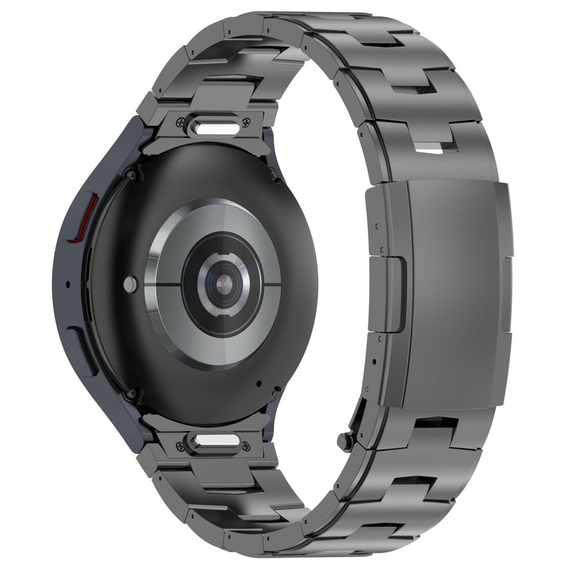 Titanium Samsung Galaxy Watch Band, Interlocking link | MaKTech with Spring Connector, Lightweight Bracelet, for Samsung Galaxy Watch Gray