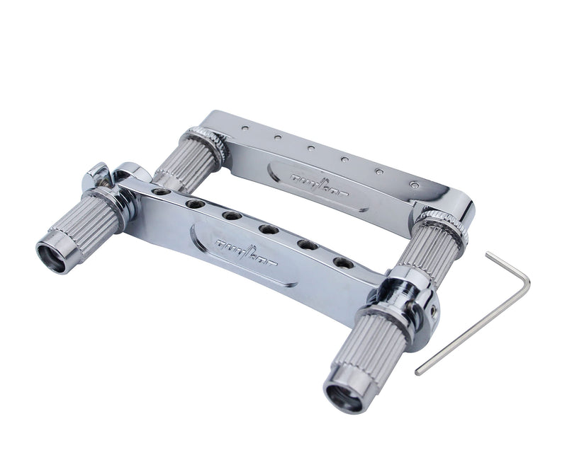 [AUSTRALIA] - Guyker Guitar Tune-O-Matic Bridge and Stop Bar Tailpiece Combo with Anchors and Studs Replacement Compatible with LP SG EPI 6 String Electric Guitar Chrome Chrome (Bridge + Tailpiece) 