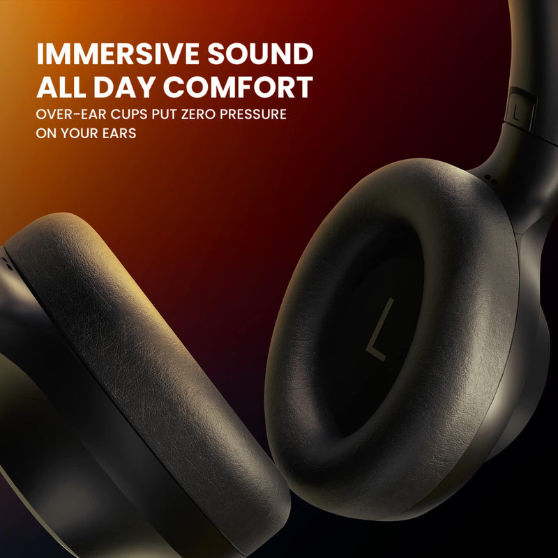 [AUSTRALIA] - ClearCall 70 - Bluetooth Headphones with Microphone for Work - Removable Boom Mic - Over Ear Office Wireless Headsets for Computer, Wireless Headphones Mic, Bluetooth Headset with Microphone for PC Black 