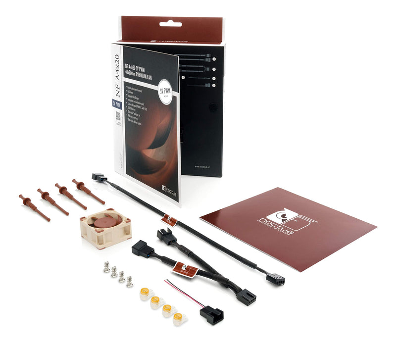 Noctua NF-A4x20 5V PWM, Premium Quiet Fan, 4-Pin, 5V Version (40x20mm, Brown) 40x20mm 5 Volt PWM