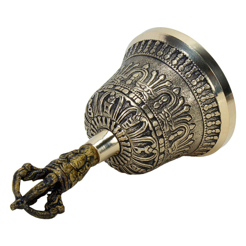 Zap Impex® Tibetan Hand Bell Meditation & Prayer Bells Dorje Vajra (5 Inch)