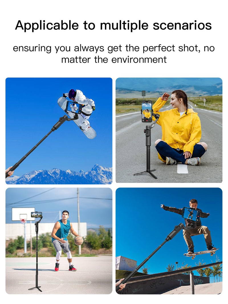 Gimbal Extension Rod, 29" Extension Pole for DSLR Cameras, Adjustable Selfie Stick with 1/4 Screw Interface, Compatible with a Range of Handheld Gimbal and Other Universal Interface Devices