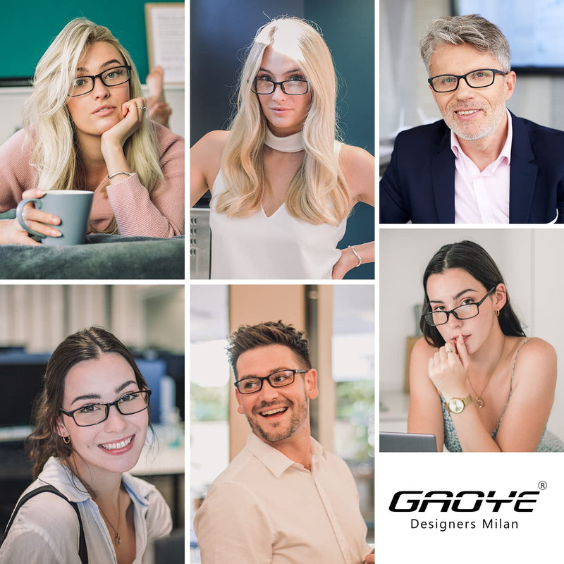 Gaoye 6 Pack Reading Glasses Blue Light Blocking for Women Men, Magnifying Readers Glass Anti UV Eyeglasses 6 Color*1 2.0 x