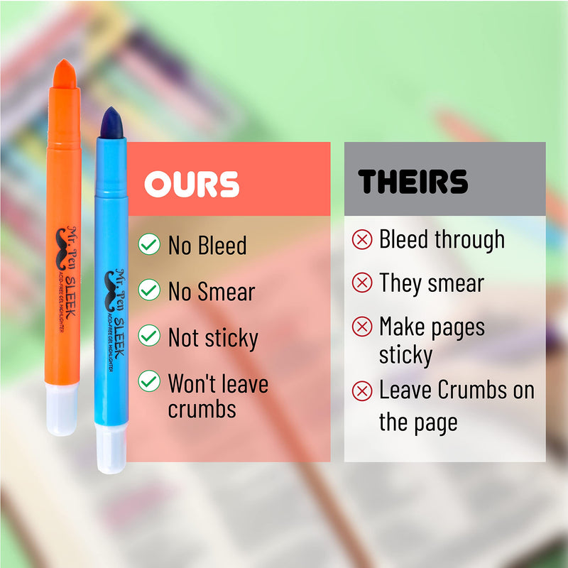 Mr. Pen No Bleed Gel Highlighter, Bible Highlighters, Assorted Colors, Pack of 8