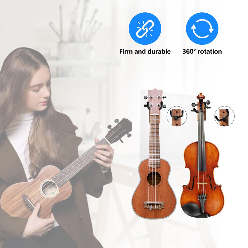 Ukulele Wall Mount,Ukulele Hanger Ukelele Stand Wall Hook for Mandolin Ukele Soprano Tenor and Baritone