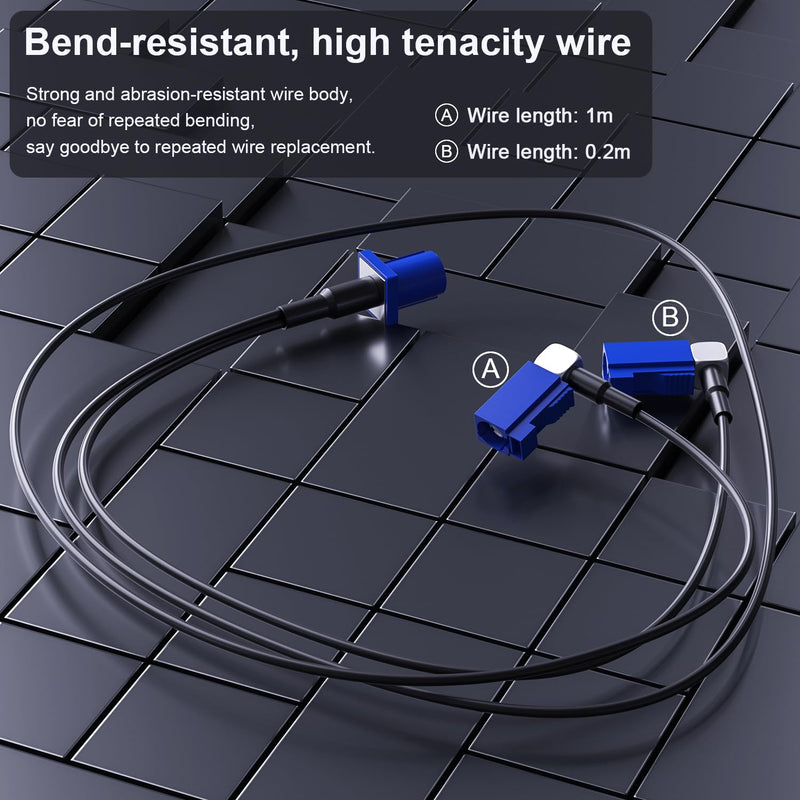 [AUSTRALIA] - PEMP GPS Antenna Adapter 1 Fakra Male to 2 Female Sockets for Between The Car Radio Android Screen and The OEM Head Unit. GPS ADAP F-2F 