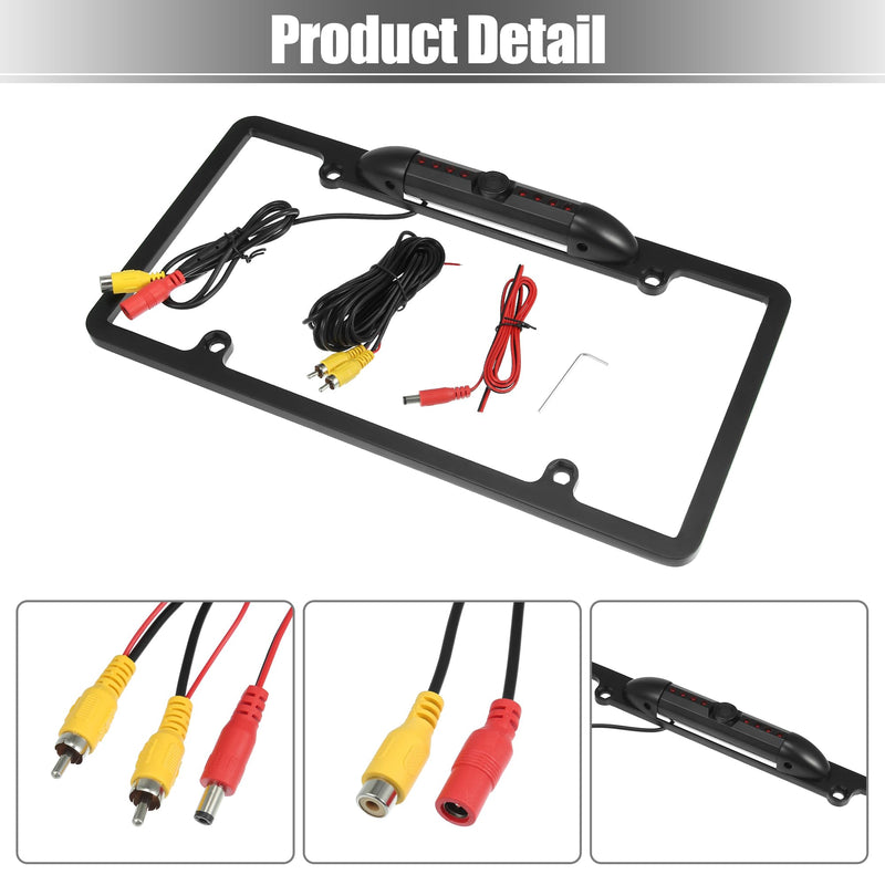 X AUTOHAUX HD Backup Camera for Trucks License Plate Backup Camera for Car Waterproof Infrared Night Vision 170 Degree Wide View Angle Rear View Camera