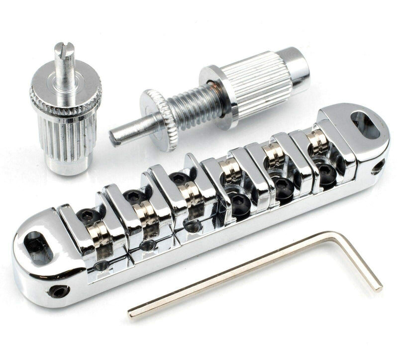 [AUSTRALIA] - Locking Roller Bridge for Epiphone Les Paul Guitar- Chrome 