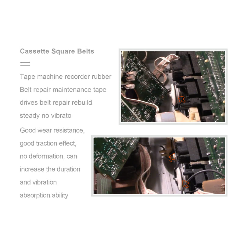 40-135mm 1mm Mixed Square Belts Replace Cassette Tape Machine Recorder