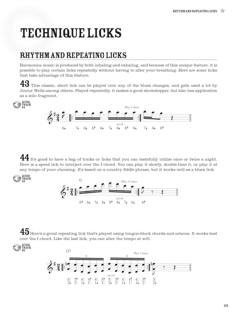 [AUSTRALIA] - 100 Authentic Blues Harmonica Licks Steve Cohen | Harmonica Instructional Book with Online Audio | Learn Blues Harmonica Techniques, Solos, and Riffs | Beginner to Advanced Sheet Music Songbook 