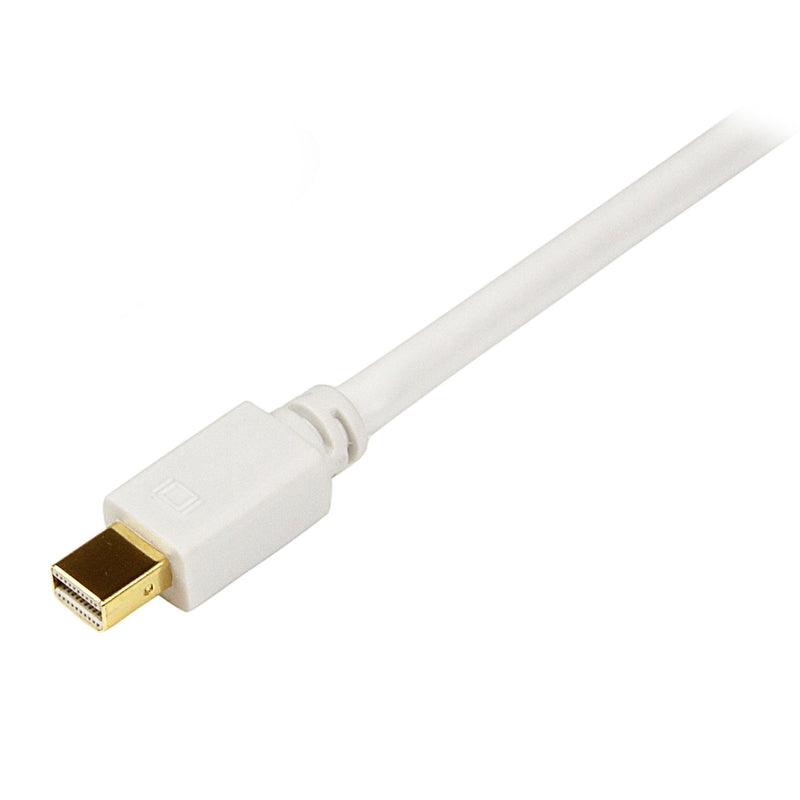 [AUSTRALIA] - StarTech.com 10ft Mini DisplayPort to DVI Adapter Cable - Mini DP to DVI Video Converter - MDP to DVI Cable for Mac/PC 1920x1200 - White (MDP2DVIMM10W) 10 ft / 3m 