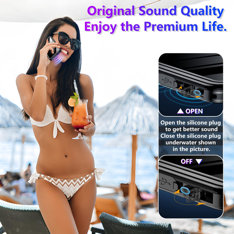 2026 New Designed for iPhone 15 Pro Max Case Waterproof, [Built-in Screen Protector & Glass Camera Protector][Full Body Shockproof][IP68 Underwater][Dropproof] Phone Case for iPhone 15 Pro Max 6.7" Black/Clear