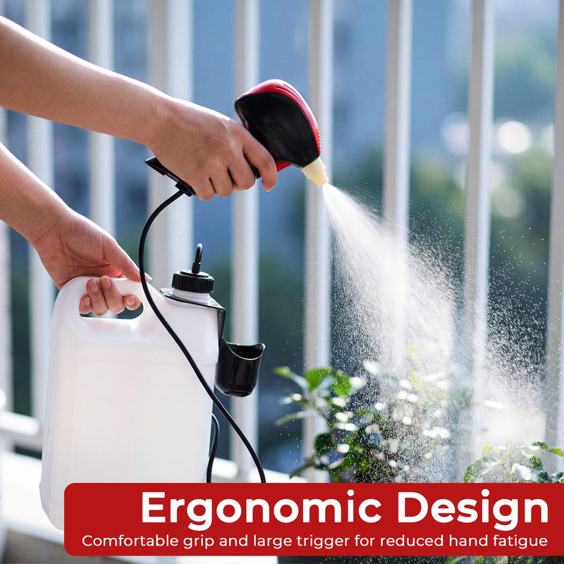[AUSTRALIA] - 2 Pack Battery Powered Weed Sprayer,Electric Pistol Grip Sprayer with Holster& 53.15in Hose, Adjust Nozzle Fits 1 Gallon Jugs 38mm Cap for Weed Killer Spray Garden & Pest Control 2 