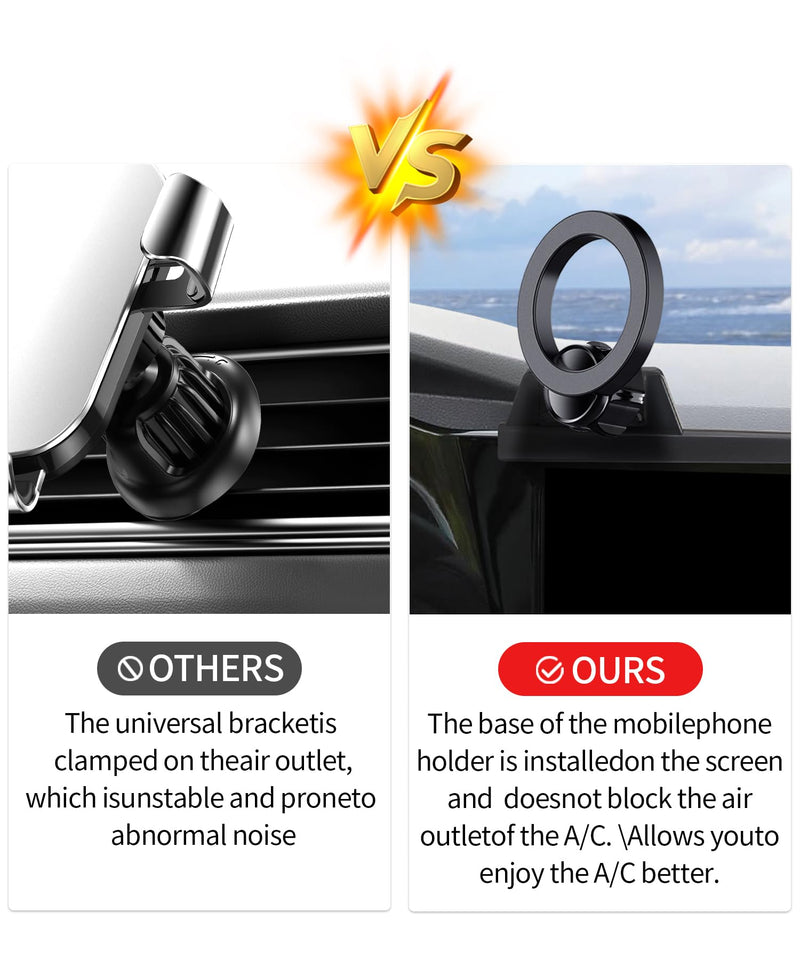 Car Phone Holder for Volkswagen Golf GTI/ Golf R 2022-2024, 8.25/10" Screen | VW Magsafe Accessories Magnetic Cell Phone Mount Clip Compatible with iPhone, 3D fit Stable Dashboard Navigation Bracket for 2022-2024 Golf/Golf GTI/Golf R