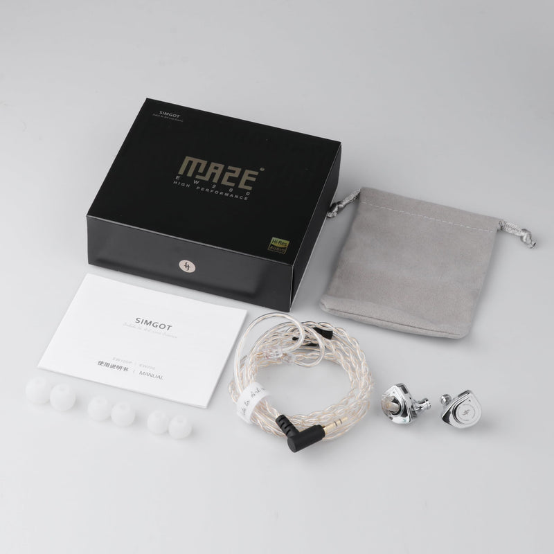 SIMGOT EW200 10mm SCP Diaphragm Dynamic Driver IEM HiFi Wired Earbuds | CNC Machined Alloy Housing, Detachable 0.78mm 2-Pin Cable, In-Ear Earphones for Gamers & Audiophiles (EW200 Without Mic) EW200 Without Mic