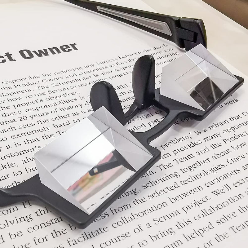 Prism Glasses Lazy Glasses Horizontal Position Glasses for lying down 90 Degree Glasses for Laying Down Reading and Watching TV