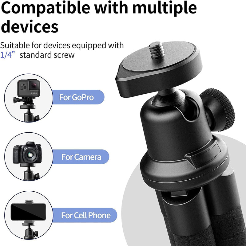 [AUSTRALIA] - Kamisafe Phone Tripod, Flexible Tripod for iPhone 14 13 12 11 Pro Max XS XR Android Camera, Portable Cell Phone Tripod with Remote and Phone Holder iPhone Stand for Video Recording/Vlogging/Selfie 