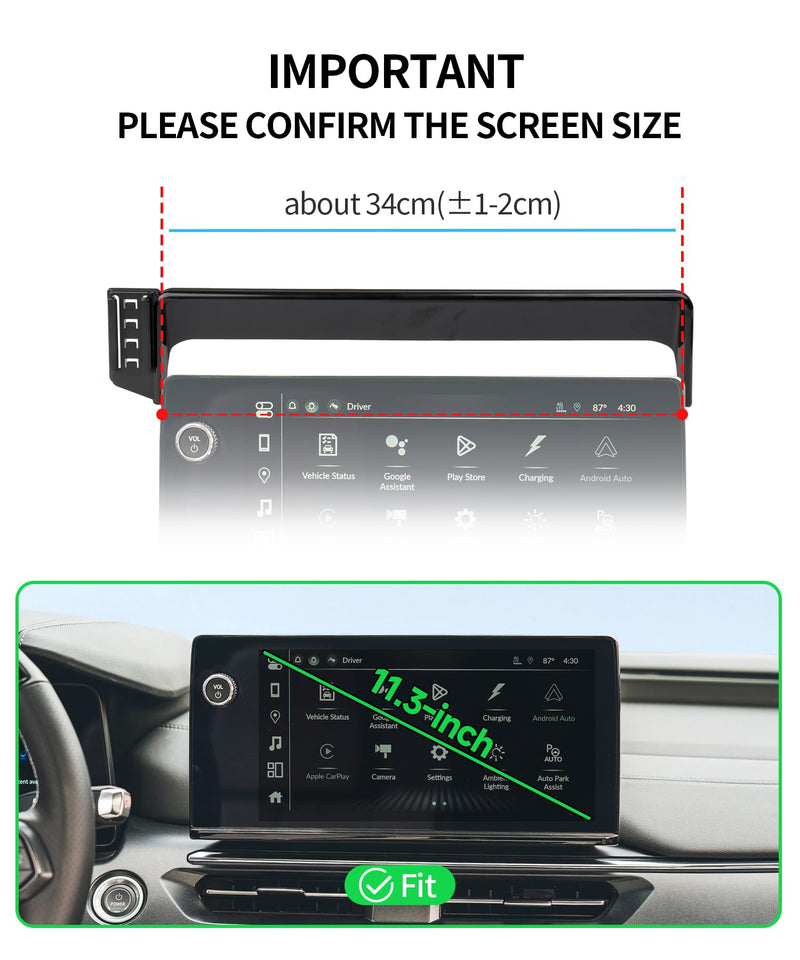 Car Phone Holder for Honda Prologue 2024-2026, 11.3" Screen Magesafe Mount | Acura ZDX 2024-2025 Magnetic Accessories Cell Phone Mount Clip Compatible with iPhone, 3D fit Dashboard Navigation Bracket