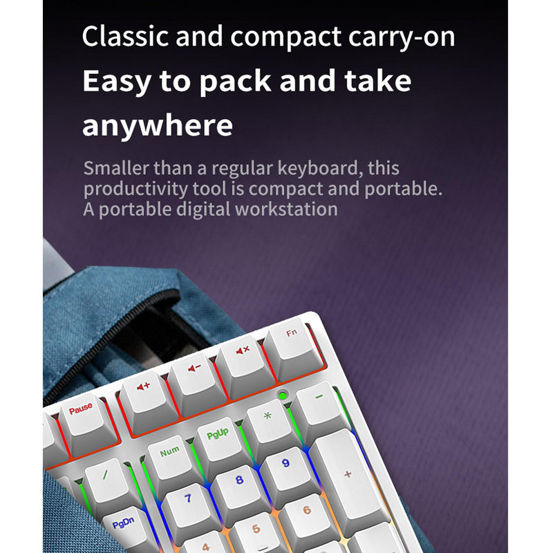 XUMIUZIY Number Pad, Mechanical Numeric Keypad with RGB Backlit, Hotswap Blue Switches, PBT Keycaps, 34 Keys USB Wired Numpad for Laptop, Computer, PC (White) White