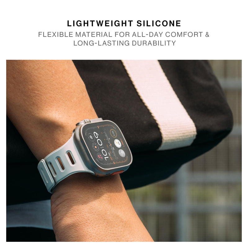 Native Union Active Band | Magnetic Apple Watch Band – Double Sided Reversible Silicone Strap – Adjustable Length – Breathable & Sweat Proof for Sport Black 44/45/46/49mm