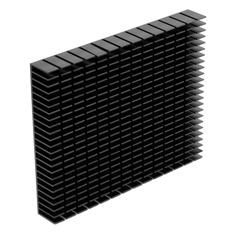 Eujgoov Aluminium Heat Sink, 150 x 120 x 20 mm, Heatsink Cooling for CPU Power Amplifier PCB Board (Black)