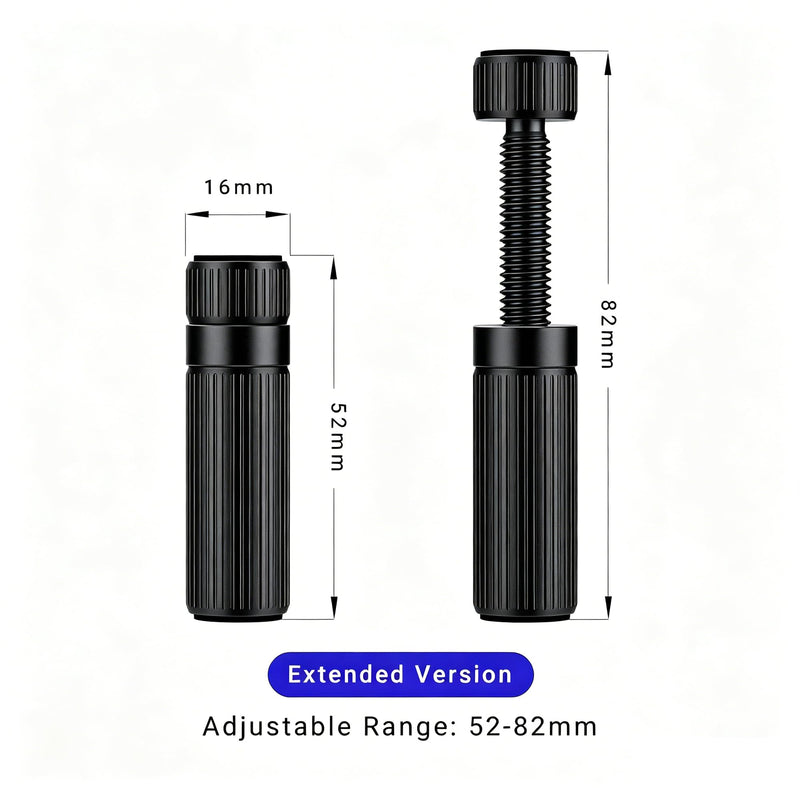 Magnetic Aluminum GPU Anti-Sag Support Bracket,52-82mm | Black striped bracket, spiral height adjust, N52 magnetic anti-slip base, fits most GPUs & mainstream PC cases