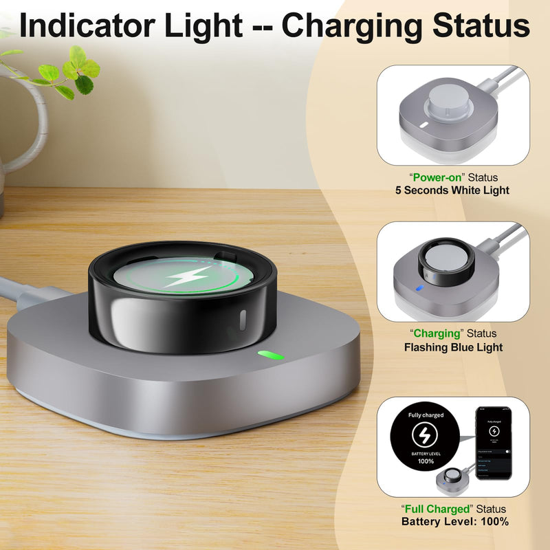 Compatible with Aura-Ring Gen 4 Charger Size 12, Safe & Fast Charging Dock | Replacement Portable Quick Charger with USB-C Cable, Bedside Charging Accessories for Traveling, Sleeping or Daily Life