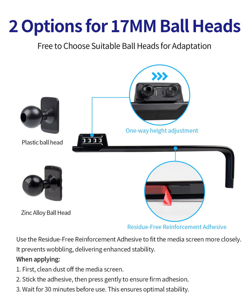 Auto Clamp Car Phone Holder for Mercedes-Benz GLE/GLS-Class 2020-2026 | 12.3" Screen Universal Mechanical Clip Cell Phone Mount Accessories Fit iPhone Android,Automobile GPS Dashboard Cradle