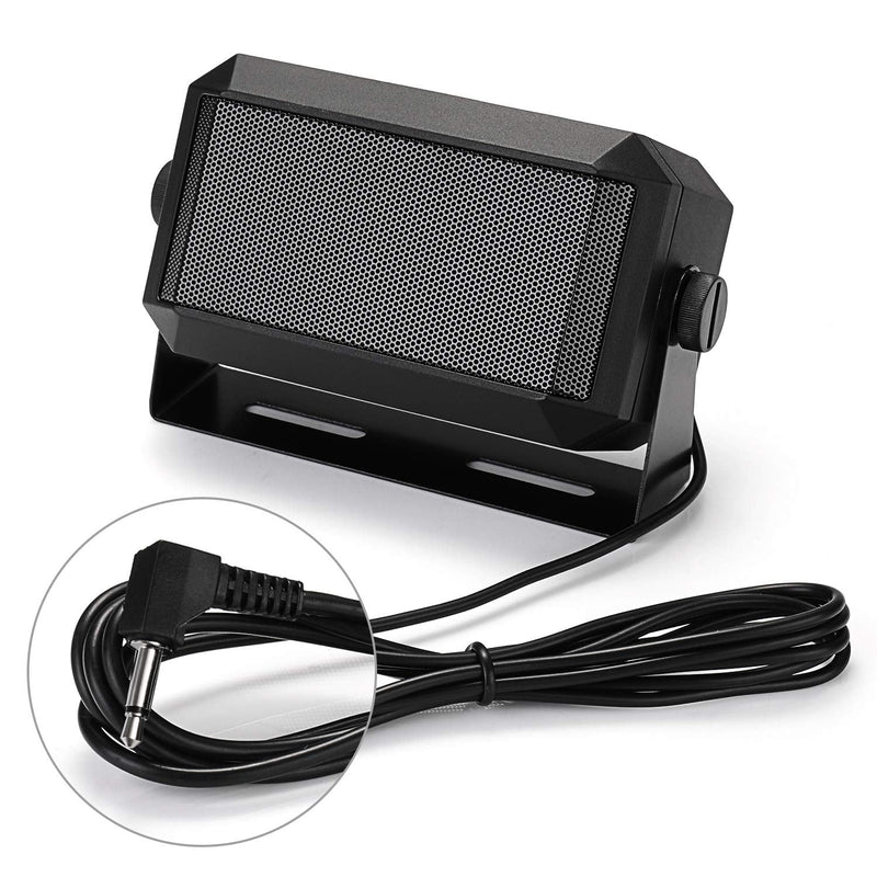 [AUSTRALIA] - Radioddity Mini External Speaker for Mobile Radio Car Transceiver, 5W Universal Portable, 71" Power Cable, 4 x 4, Compatible CB-27 Pro DB20-G Icom ID-5100 Yaesu FT-891 Midland MXT115 