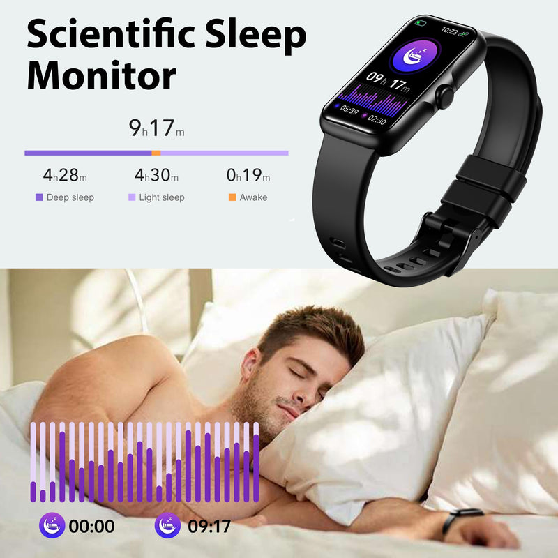 Fitness Tracker with 24/7 Continuous Heart Rate, Blood Oxy-gen Monitor, Smart Watch with Sleep Monitor, IP68 Waterproof Activity Tracker Step Counter for Women Men