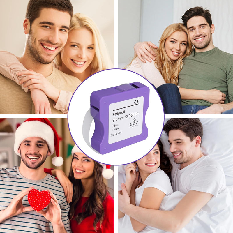 [AUSTRALIA] - Thoquene Pack of 2 Tooth Sandpaper Polishing Strips, 15 m/Rolls/Box Tooth Sandpaper for Spaces 