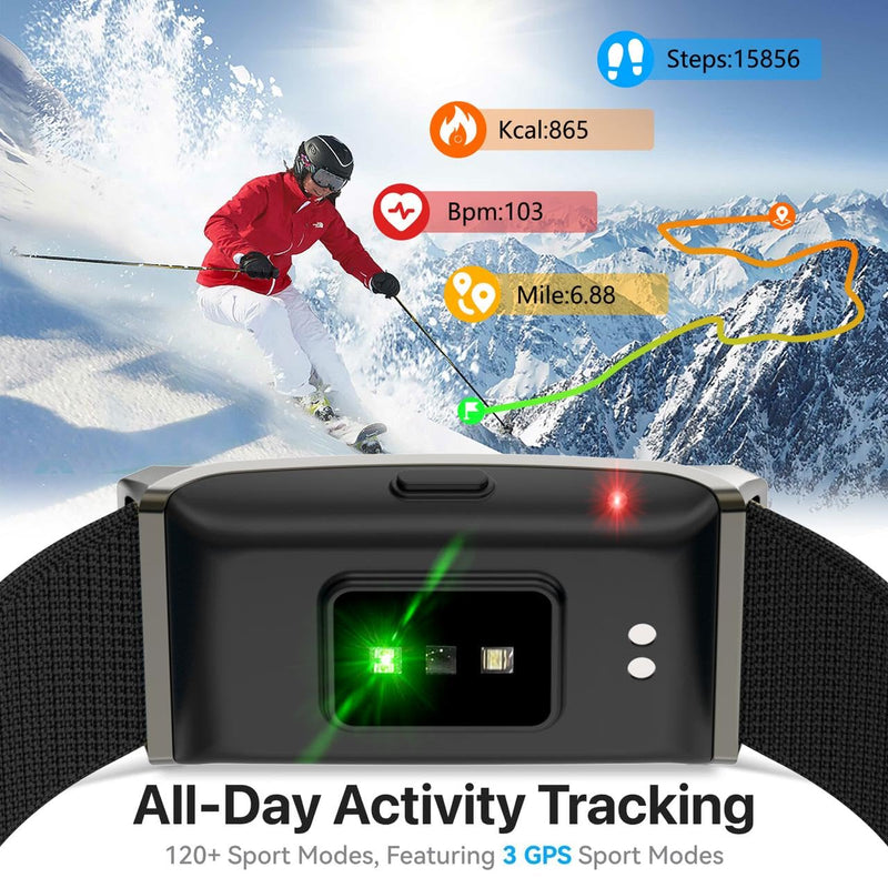 Smart Watch, Multi-Scenario Health Monitoring, Real-Time Heart Rate Tracker, IP68 Waterproof, Music Control