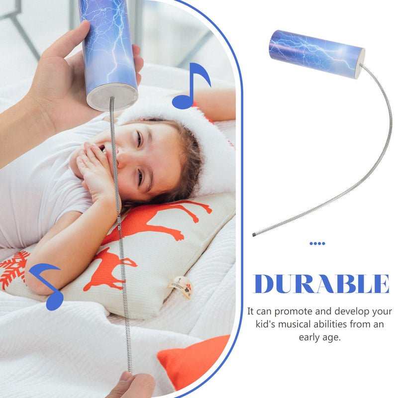 SUPVOX Spring Drum Thunder Tube Can Shaped Thunder Spring Drum Shaker Percussion Instrument for Meditation Sound Bath
