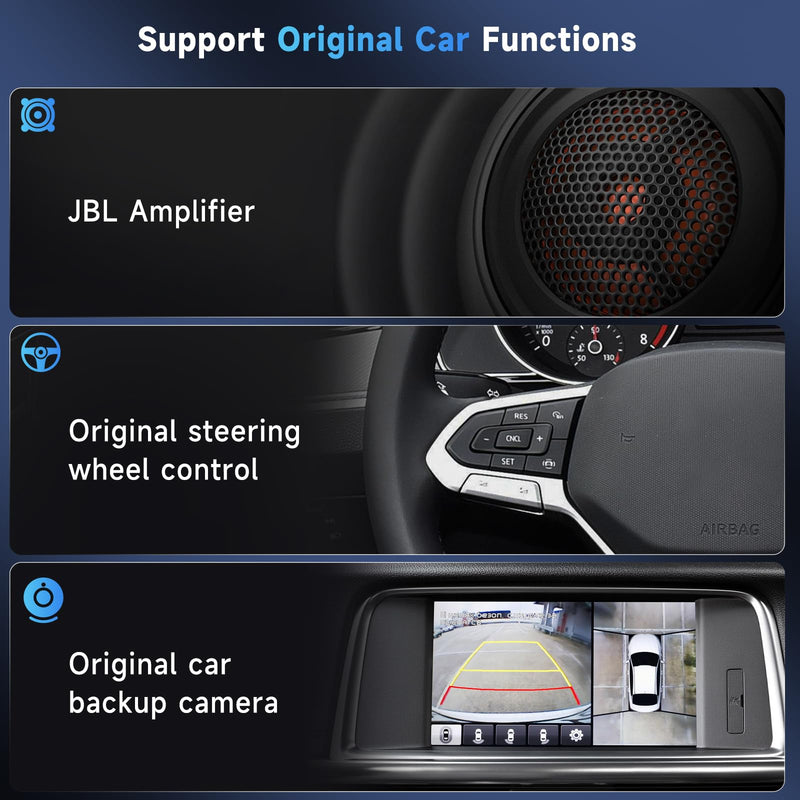 Radio Harness Adapter Wiring Harness with J-BL Canbus Compatible with Corolla Camry RAV4 4Runner Tundra Prado CHR Highlander, 16Pin Android ISO Stereo Connector Support OEM Camera, SWC