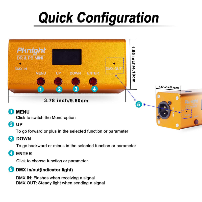 DMX Recorder and Playback Controller 1 universe DR & PB MINI