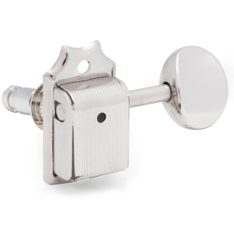 Gotoh Locking Vintage Oval Knob 6-In-Line Tuners, Nickel