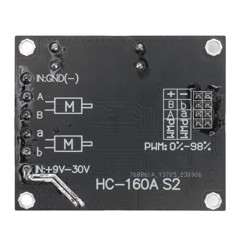 DC Motor Driver, 9V-30V 60A Motor Drive Controller Board Module Double Channel PWM High Performance H Bridge DC Step Module for Industry