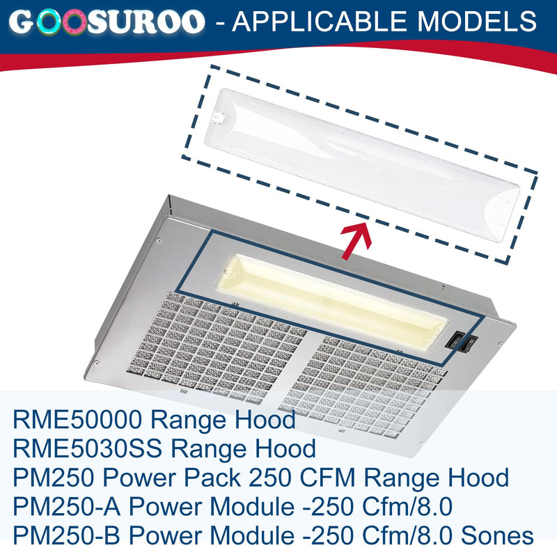[AUSTRALIA] - 【Upgraded】GOOSUROO SB03294757 Range Hood Light Lens Cover Replacement for Broan Range Hood Parts RME50000 PM250,1 PACK 
